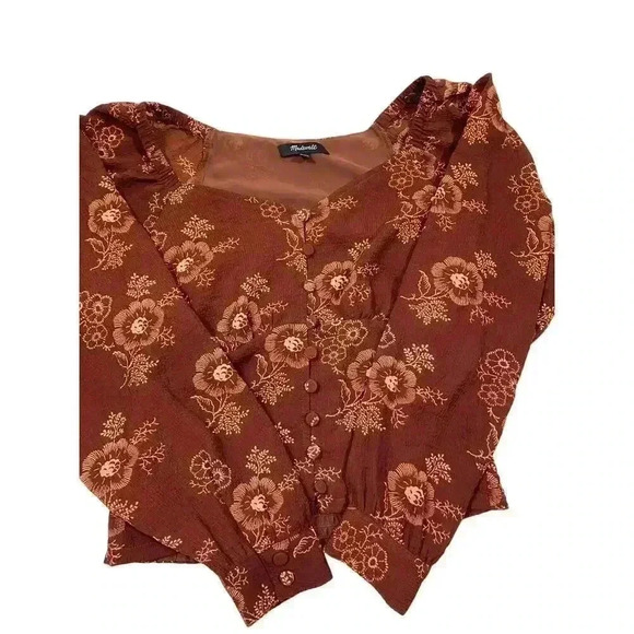 Madewell Preston Puff sleeve top in Letterpress floral XXS - Picture 3 of 8